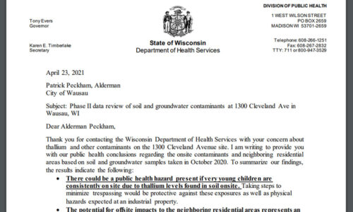 dhs health conclusions 1300 cleveland avenue patrick peckham wausau wisconsin