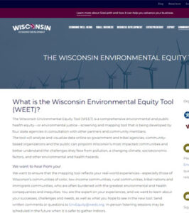 weet wedc wisconsin environmental equity tool
