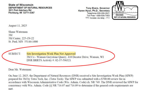 dnr not approved siwp 3m greystone pfas wausau