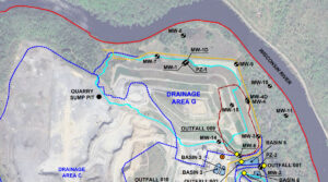 map of 3m greystone groundwater sampling locations