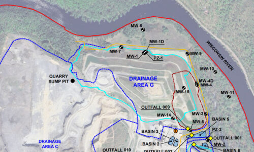 map of 3m greystone groundwater sampling locations