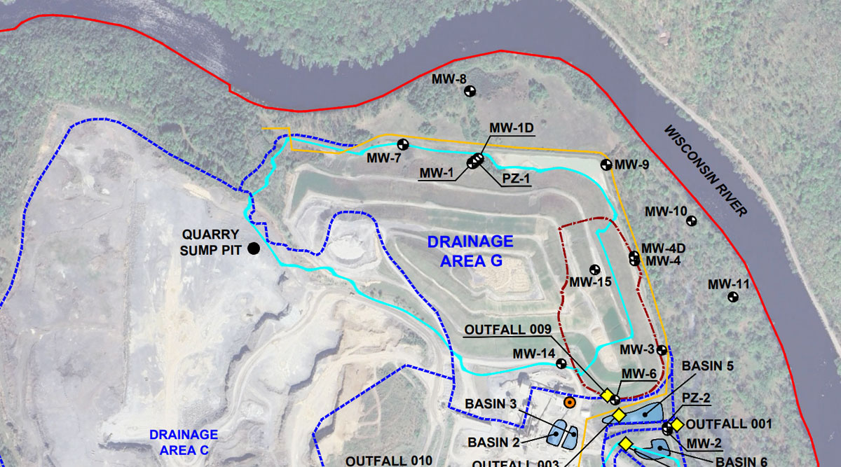 map of 3m greystone groundwater sampling locations